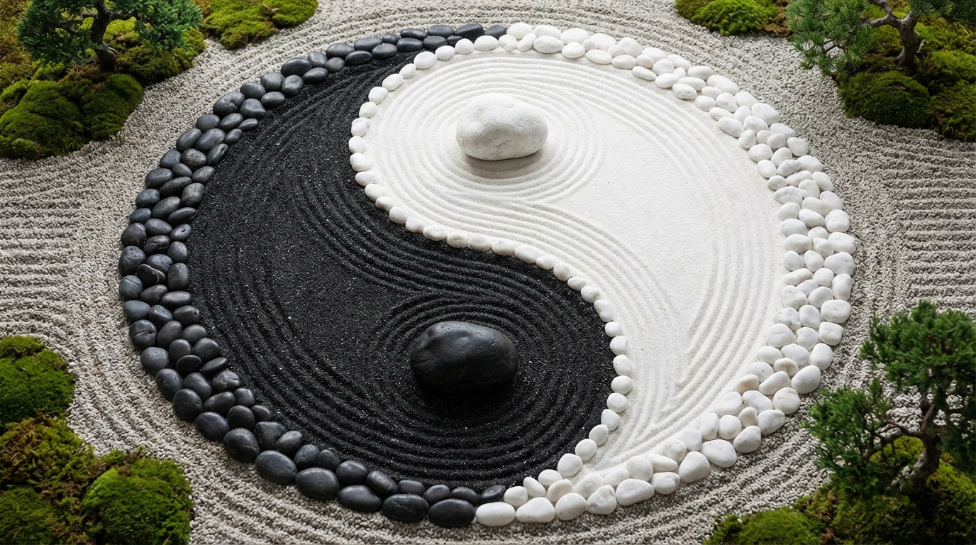 Zen garden yin yang